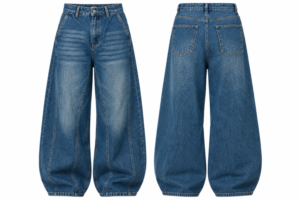 Tinted vintage washed wide leg jeans