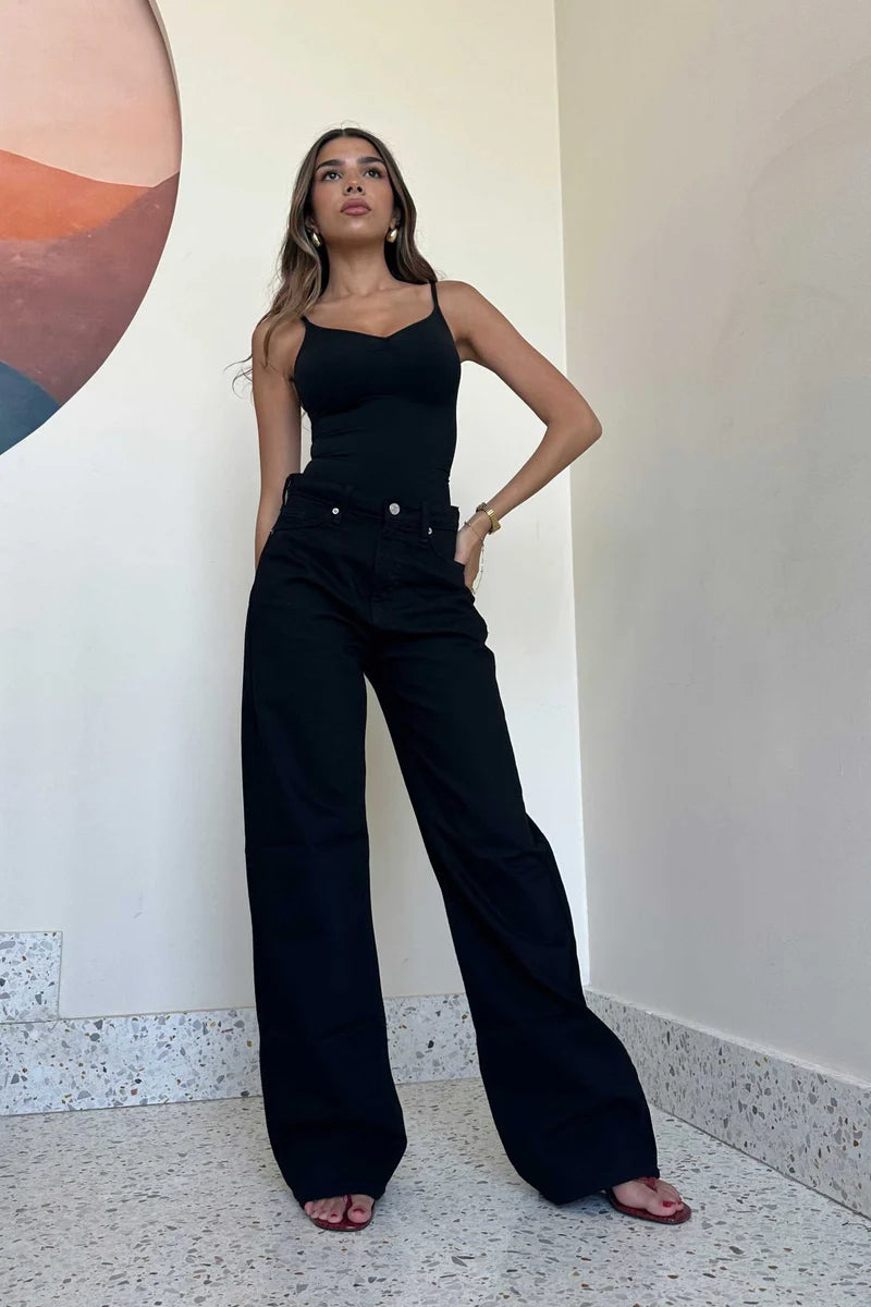 Black High Waist Wide Leg jeans
