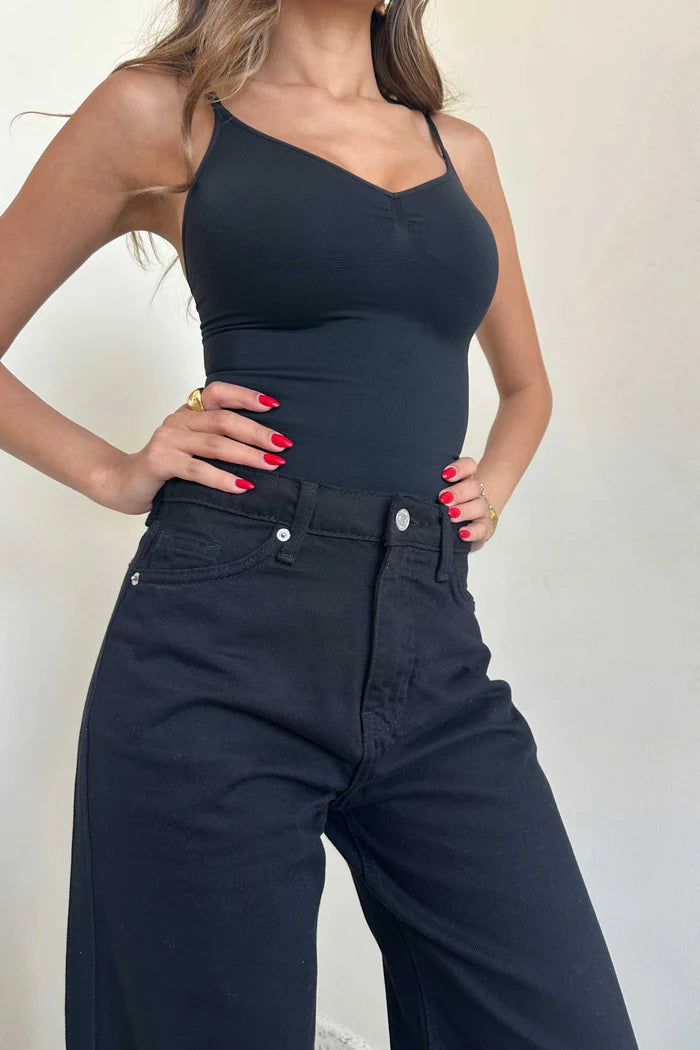 Black High Waist Wide Leg jeans