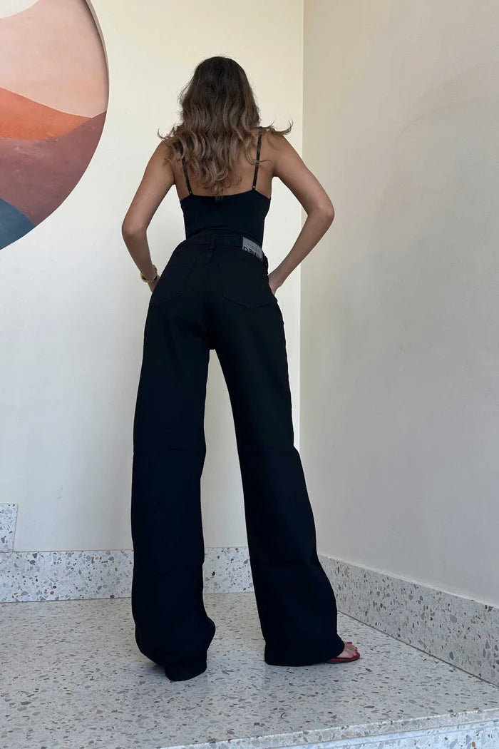 Black High Waist Wide Leg jeans