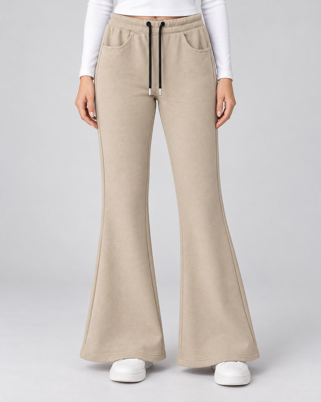 Beige Flare Trouser