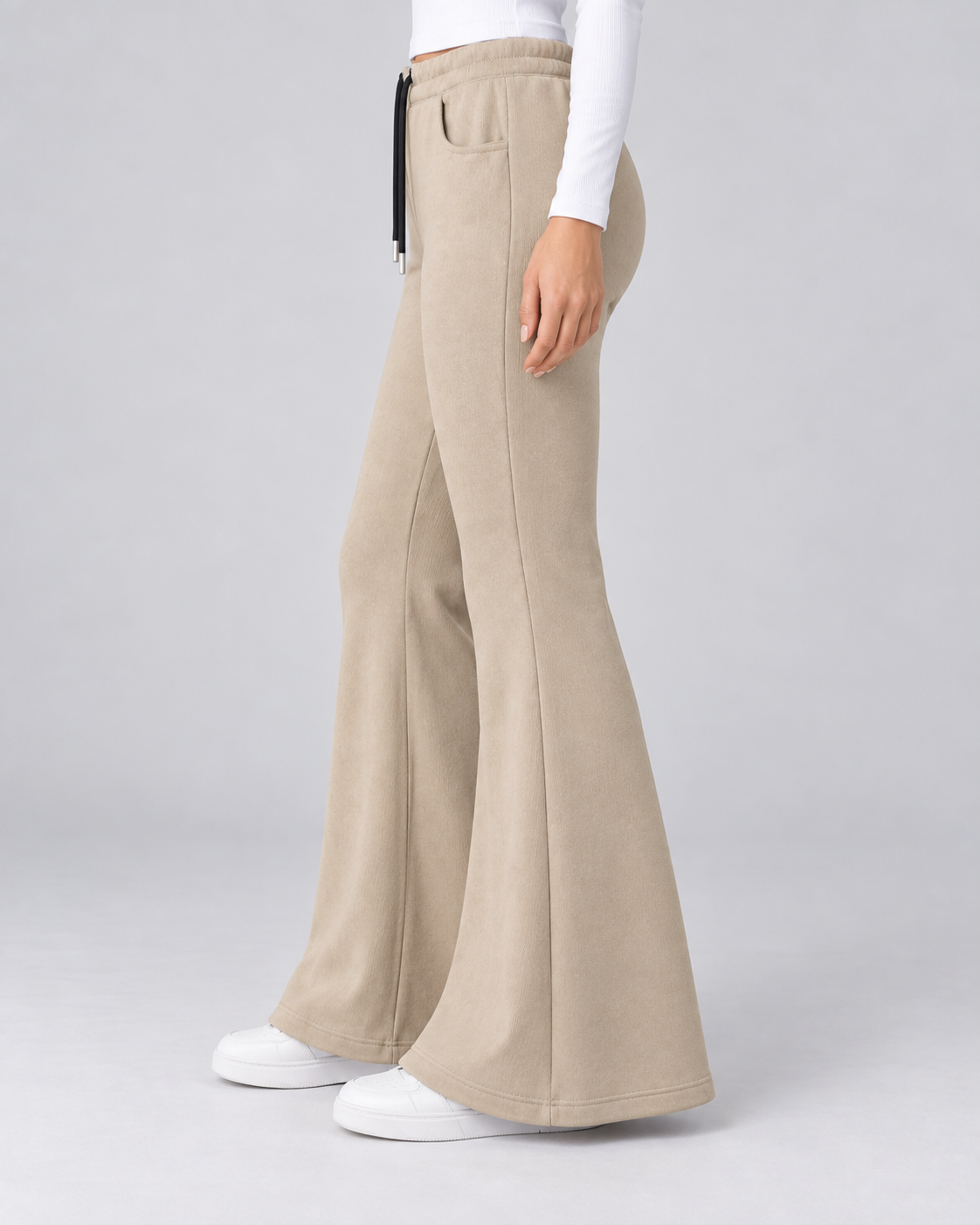 Beige Flare Trouser