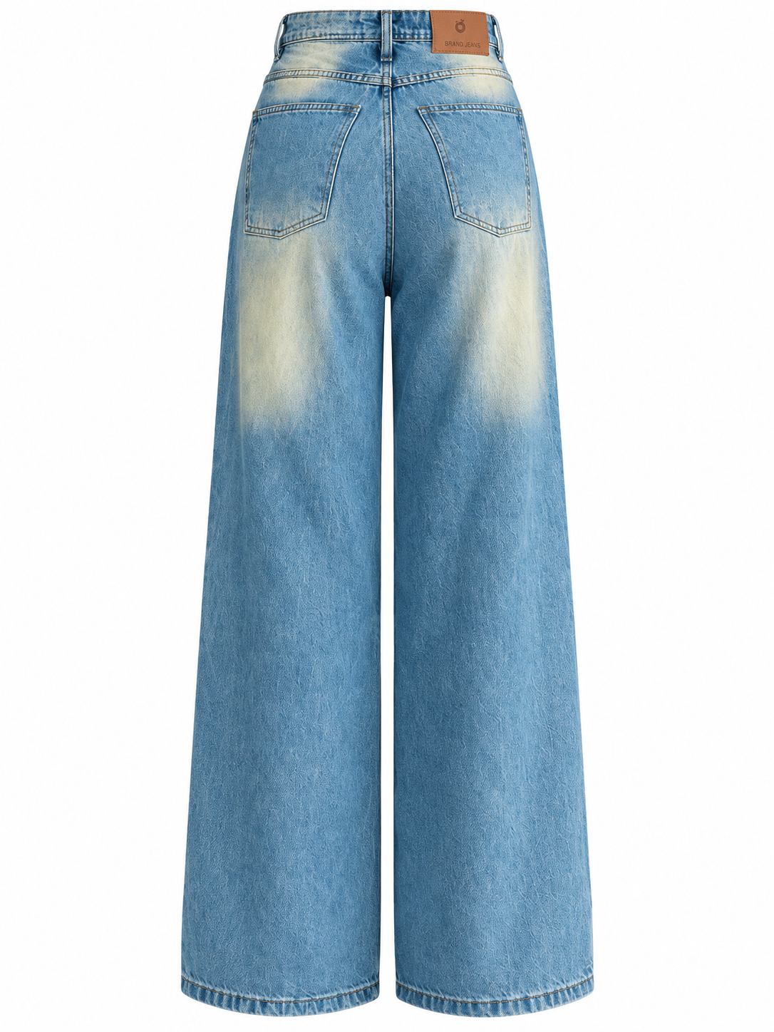 Patch blue Super Wide leg jeans