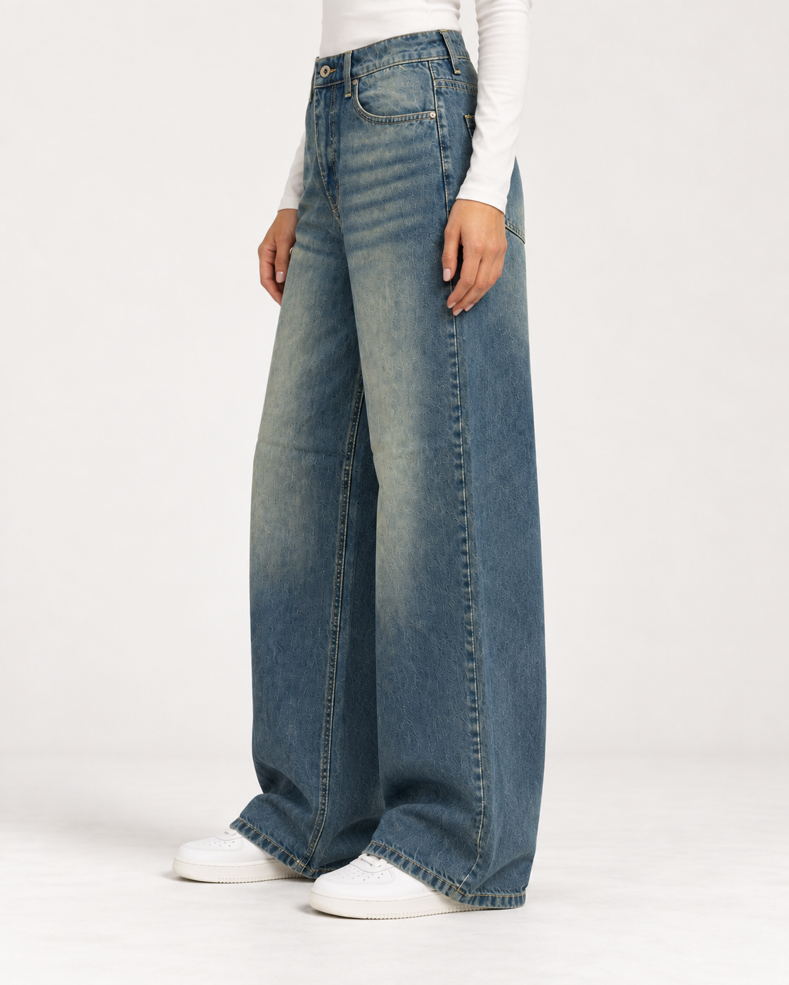 Clay Medium Blue Baggy Jeans - UNISEX
