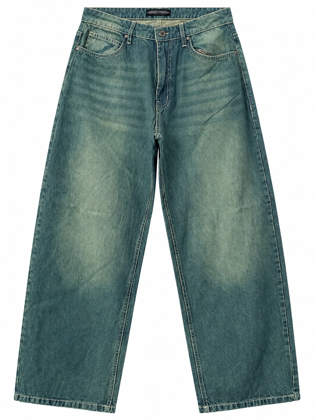 Spearmint Fade Baggy Fit Jeans (Unisex)