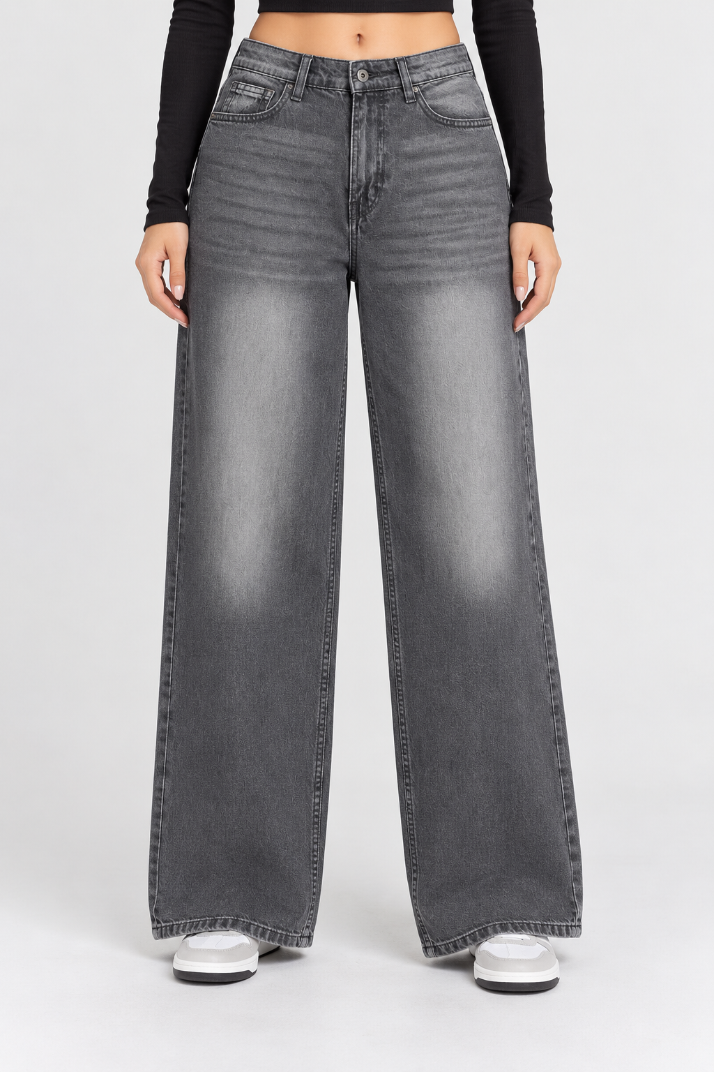 Concrete Grey Baggy Denim -Loose Fit - UNISEX