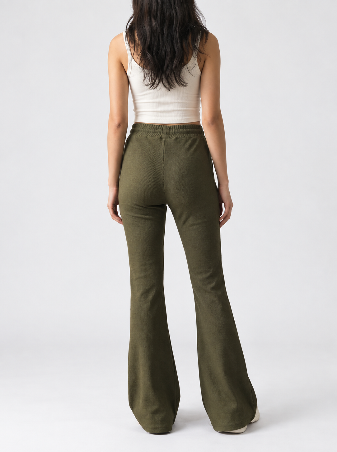 Olive Green Flare Pants