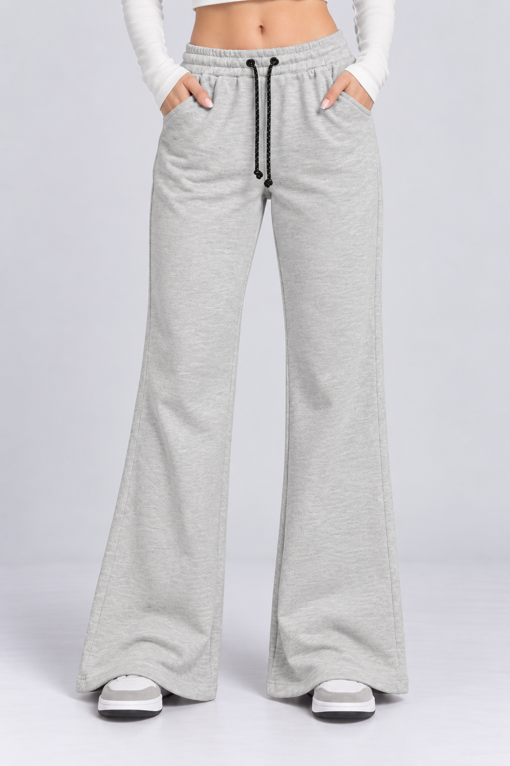 Grey Flare Pants