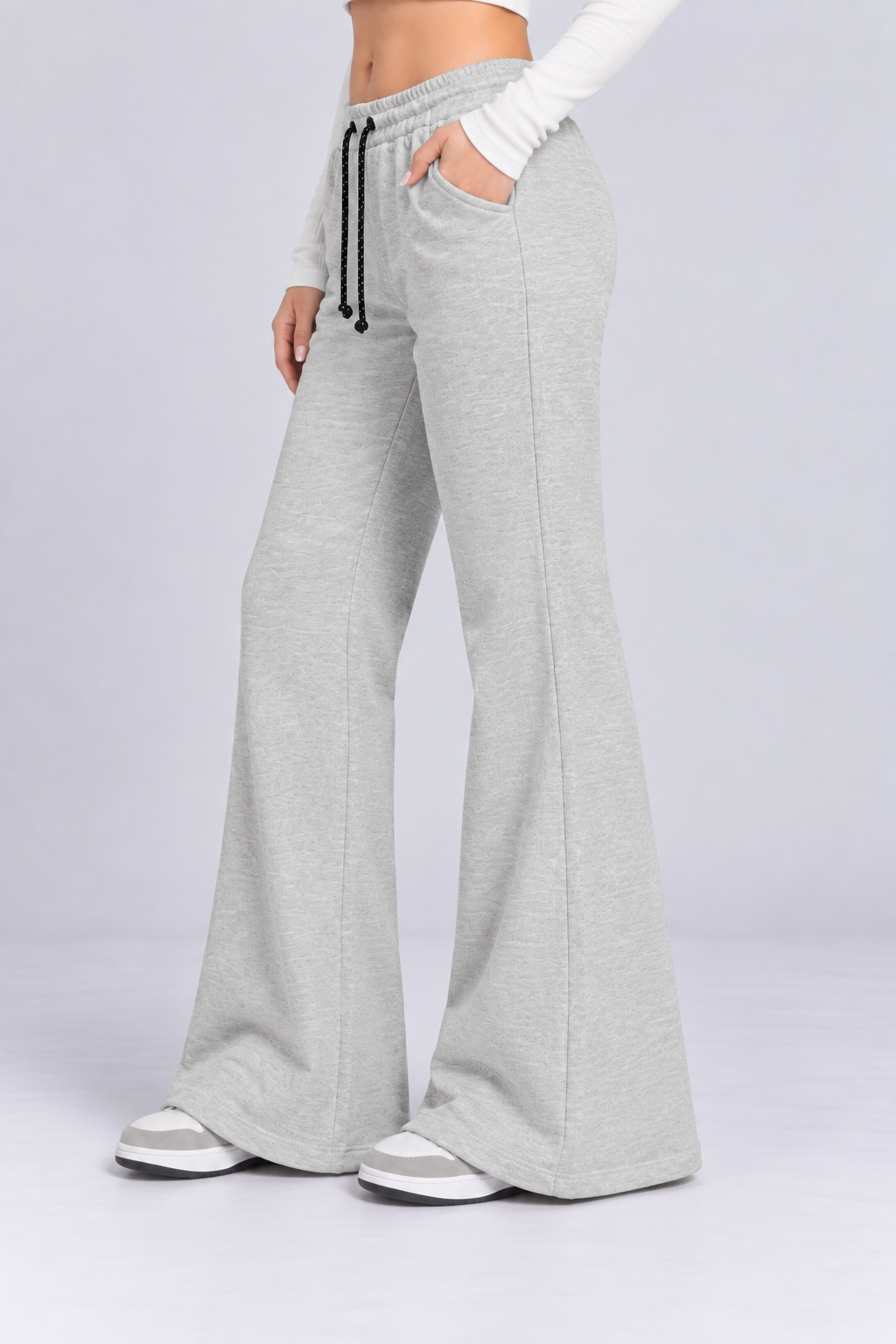 Grey Flare Pants