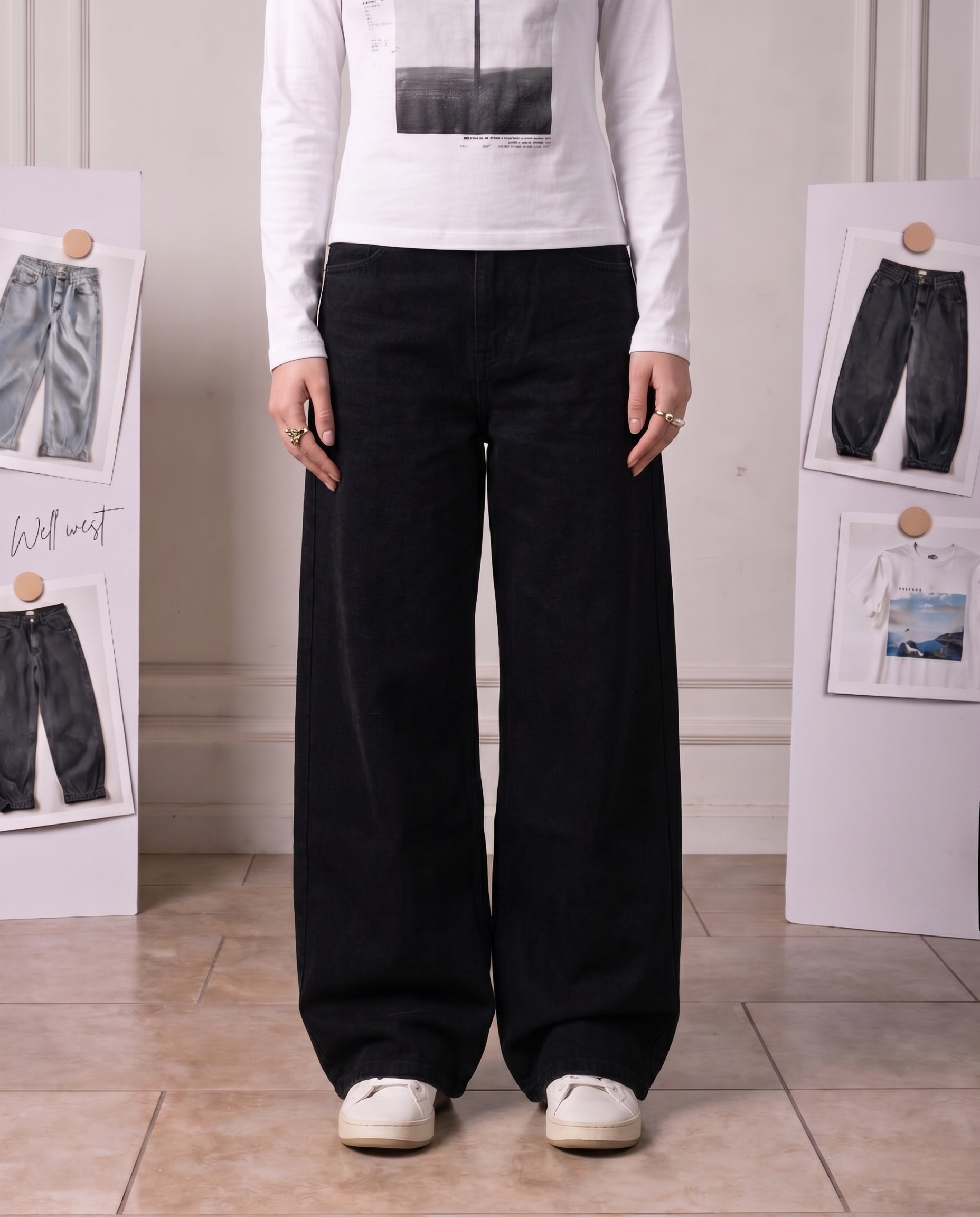 Pitch Black Jeans - Loose Fit - UNISEX