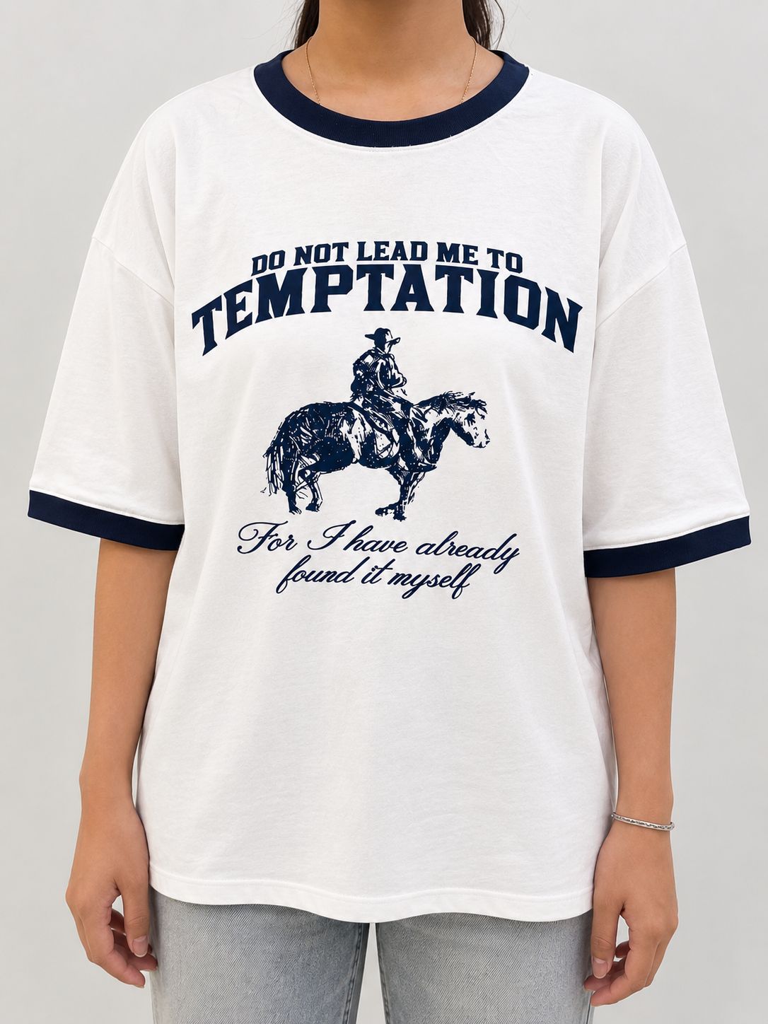 Temptations Ringer T-Shirt White