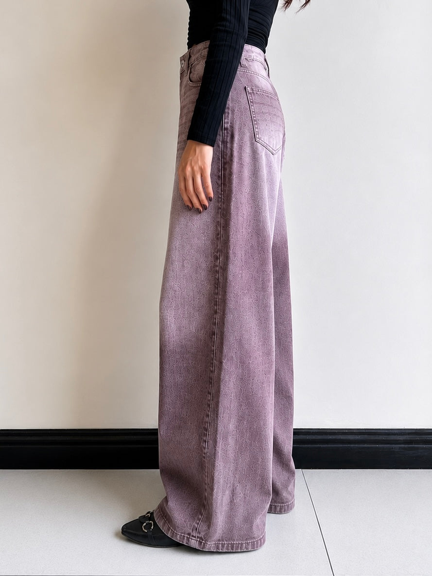 Acid Purple Wash Wide-Leg jeans