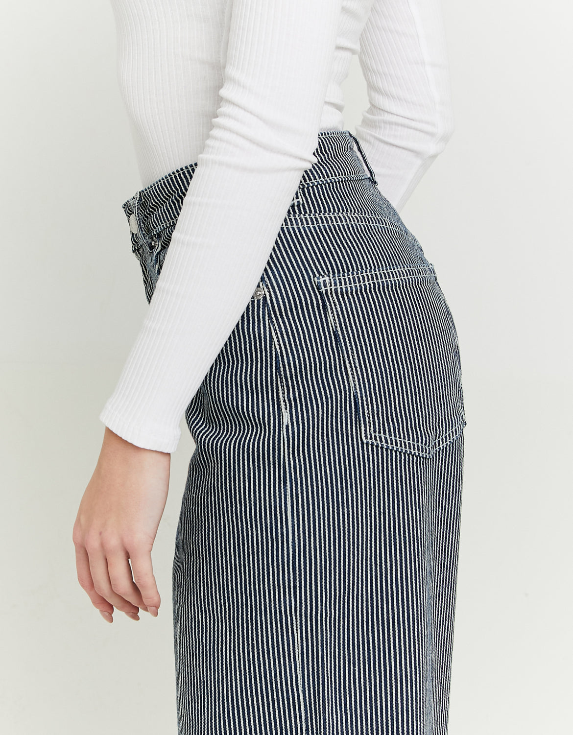 Striped Wide Leg Jeans