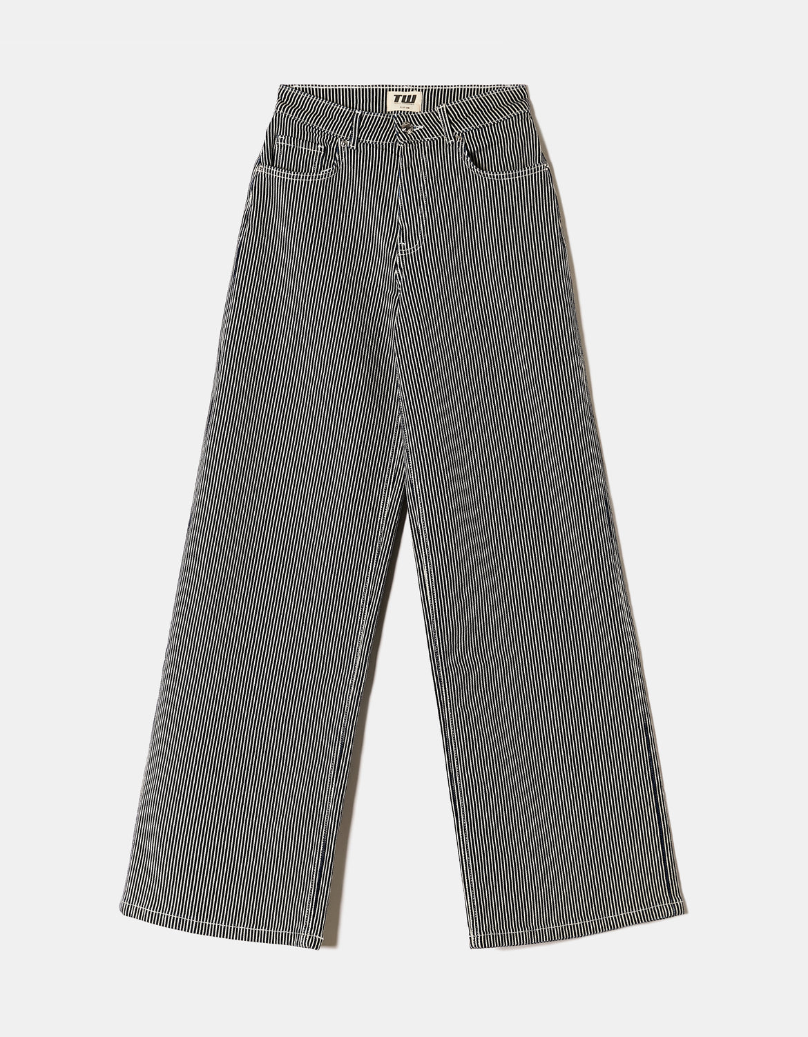 Striped Wide Leg Jeans