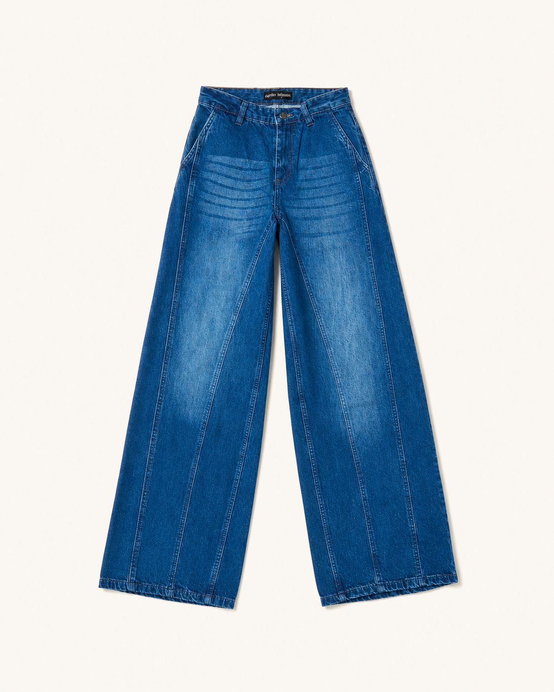 Tinted vintage washed wide leg jeans