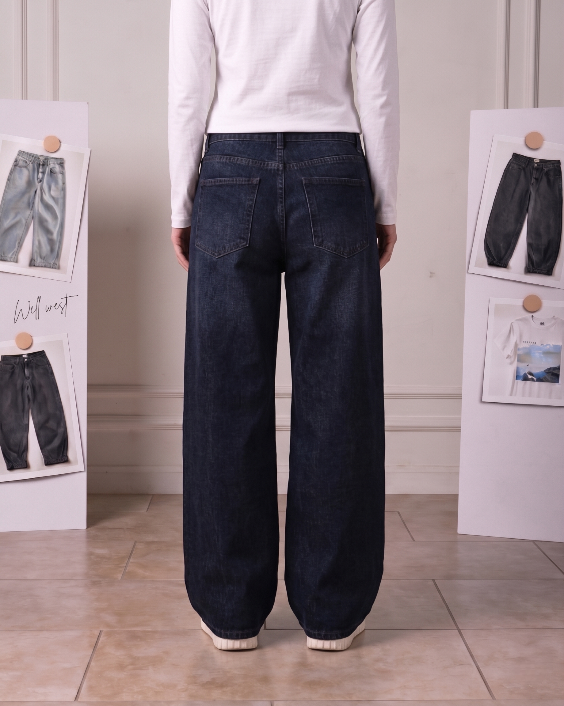 Faded Blue Denim- Loose Fit - UNISEX