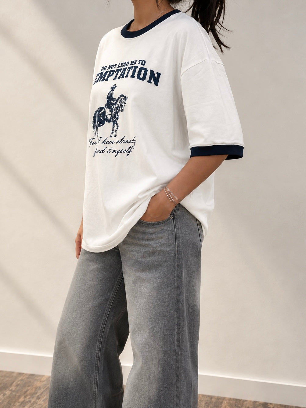Temptations Ringer T-Shirt White