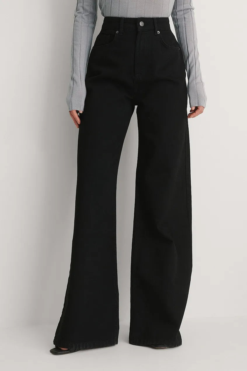 Black High Waist Wide Leg jeans