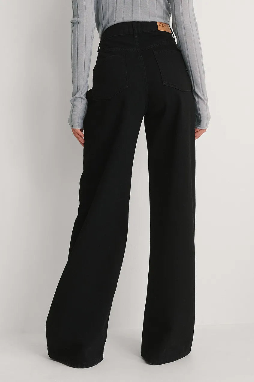 Black High Waist Wide Leg jeans